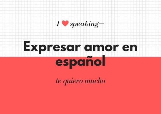 vocabulario de amor en español