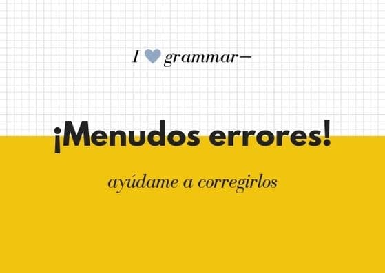 errores en español