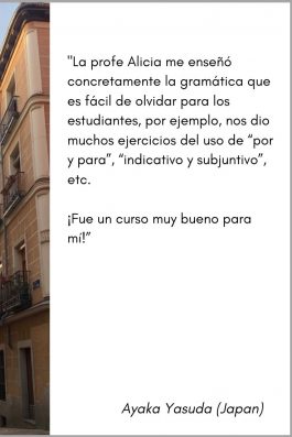 personalized online spanish lessons testimonial